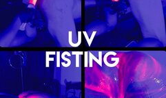 Anal play with UV lube, 4K, FISTING, DOUBLE FISTING