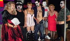 wild mature anal halloween party orgy