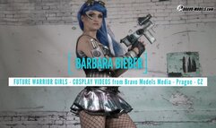 396 - 2D4K - Barbara Bieber - Future warrior girls series - cosplay cyberpunk solo girls masturbations