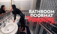 Bathroom Doormat Trampling (4K)