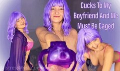 Cucks to My Boyfriend and Me Must Be Caged - Cuckolding Chastity Keyholder Small Penis Humiliation Femdom POV with Mistress Mystique - MP4