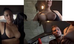 1080p I play with my big boobs inside my stepfather s car