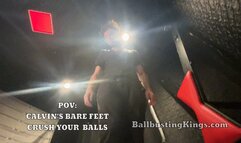 POV: Calvin's Bare Feet Crush Your Balls - Ballbusting Kings