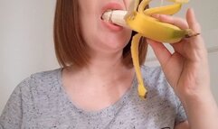 Swallowing banana