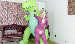 Giant T-rex Dinosaur Hump, Blowjob, Fucking, Smoking & Popping!