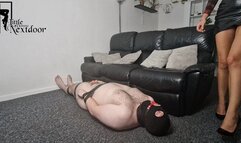 Duct Taped Sub: Ball Squish & Foot Domination