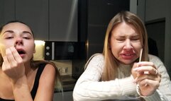 Lucy and Nastya sneeze together for the first time