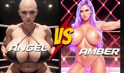 Topless big tit female pro wrestling: Amber's Debut LOW