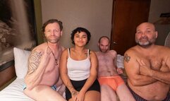 22 year old Tiffany Lace's creampie older guy gangbang (1080p)