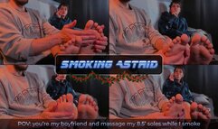 POV: You're my fincuck and watch my BF massage my Soles while I Smoke | Astrid ASMR
