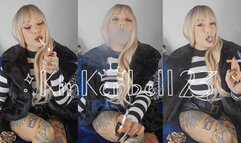 Classic smoking with long nails wearing fur - Kinkerbell23