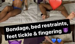 Nude Feet Tickle Punishment Bondage - Tickling, Blindfolded, Gagged, Bed Restraints, Fingering, Humiliated Female Tickle Fetish Feet Soes High Arches Scrunching