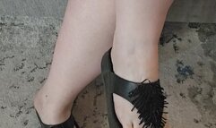 Flip Flops and Lotion BBW Feet Closeups