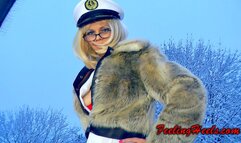 High Heels Ahoy! - Episode 1 - starring: Roxxy Heely 1st time on camera! - Part 2 - FHD - Sea Captain in High Heels Nylons Fur Walking Slippery on Snow and Ice Giantess Upskirt - 1080p - MP4