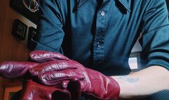 Vintage Leather Gloves Try On (ASMR)