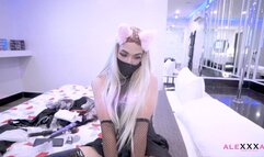 Halloween public nude and masturbation