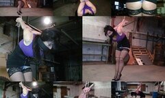Strung up and punished in a brutal wire bound strappado (MP4 SD)