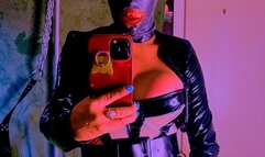 PVC TOP SHEMALE IN LATEX HOOD FULL SERVICES WITH SUB SISSY GUY 1