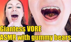 ASMR: Hungry Giantess eating gummy bears (720p)