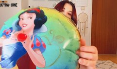 Blowing Disney Balloons ASMR latex and foil