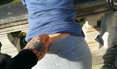 public outdoor wedgie and flashing