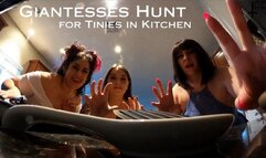 Giantesses Hunt for Tinies in Kitchen - VR 360 - a Vore Unaware video featuring Sydney Screams, Virah Payam, and Jane Judge with Biting, Mouth and Teeth Fetish, Cooking, Eating, Food, and sexy BBW babes dangling you over their open mouths!