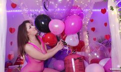 Non-Pop - Filling Valentines Balloons With Helium