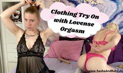 Lingerie Try on Haul Dirty Talk with Lovense Orgasm
