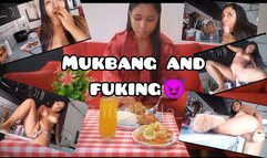 mukbang and fucking in the kitchen