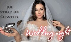Chastity, JOI and strap-on for the wedding night and rest of your life POV