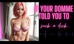 MP4 VERSION If your domme told you to suck a dick
