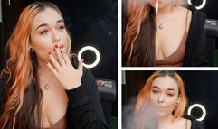 Sexy smoking, Dangling handsfree drags -Smokingrapunzel