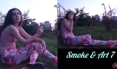 Smoke & Art 7 Beautiful pink milf enjoys herself in nature