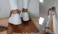 Queen Lytta Blond - SEXY Nurse CBT EP 4 - with 2 angles - First Scarlett Sneakers CBT Ever! - CBT - COCK TRAMPLING - FOOT DOMINATION - FOOT HUMILIATION - BALLBUSTING - COCK SQUEEZE - AMATEUR - FOOT FETISH - SOLES - COCK STOMP -