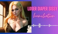 MP4 VERSION Loser diaper sissy humiliation mind fuck