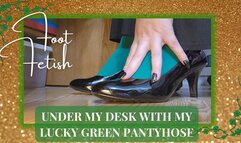 Ignored Under My Desk With My Lucky Green Pantyhose HD