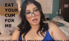 Eat Your Cum For Me - Princess Storm loves watching you stroke but she's decided to take things one step further in this sexy JOI featuring a cum countdown, cum eating instructions, and more