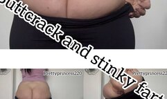 Buttcrack and farts in leggings