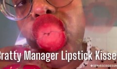 Bratty Manager Lipstick Kisses ebony lips close-up office roleplay by Royal Ro hd mp4 1080p