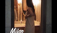 Milan 10 Minute Nude Hot Steamy Shower Tease