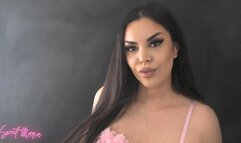 Smoking in sexy pink lingerie ~ Sweet Maria