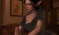 Sexy Goth Elf Gives A Handjob And A Blowjob In Pov 3d Porn