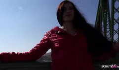 GERMAN SCOUT - Skinny Tall Teen Lana Lenani with long legs and Hair at Casting Fuck