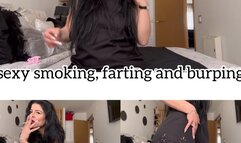 sexy smoking, farting and burping