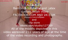 Alla does gymnastics with a rare beach ball and a large, rare inflatable gymnastics ball!