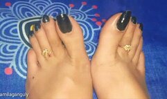 Lick And Suck My Toes And Toenails Painted In Black