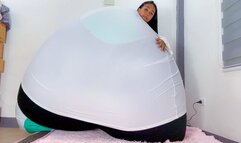 Sexy Camylle Stuffs Herself With A GIANT 72 Inch Beachball