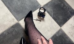 Locked, teased and your chastity keys held on my anklet