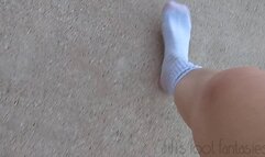 Fifi pedal pumping in scrunched white crew socks replay