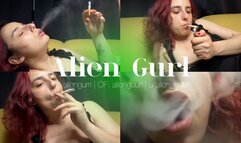 Smoking Close to the Camera | Alien Girl